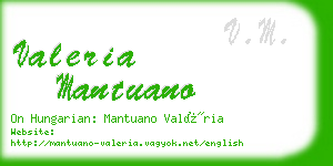 valeria mantuano business card